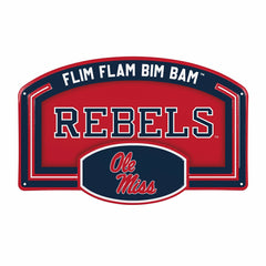 University of Mississippi USA Embossed Steel Wall Sign, 11" x 17" - Collegiate Home