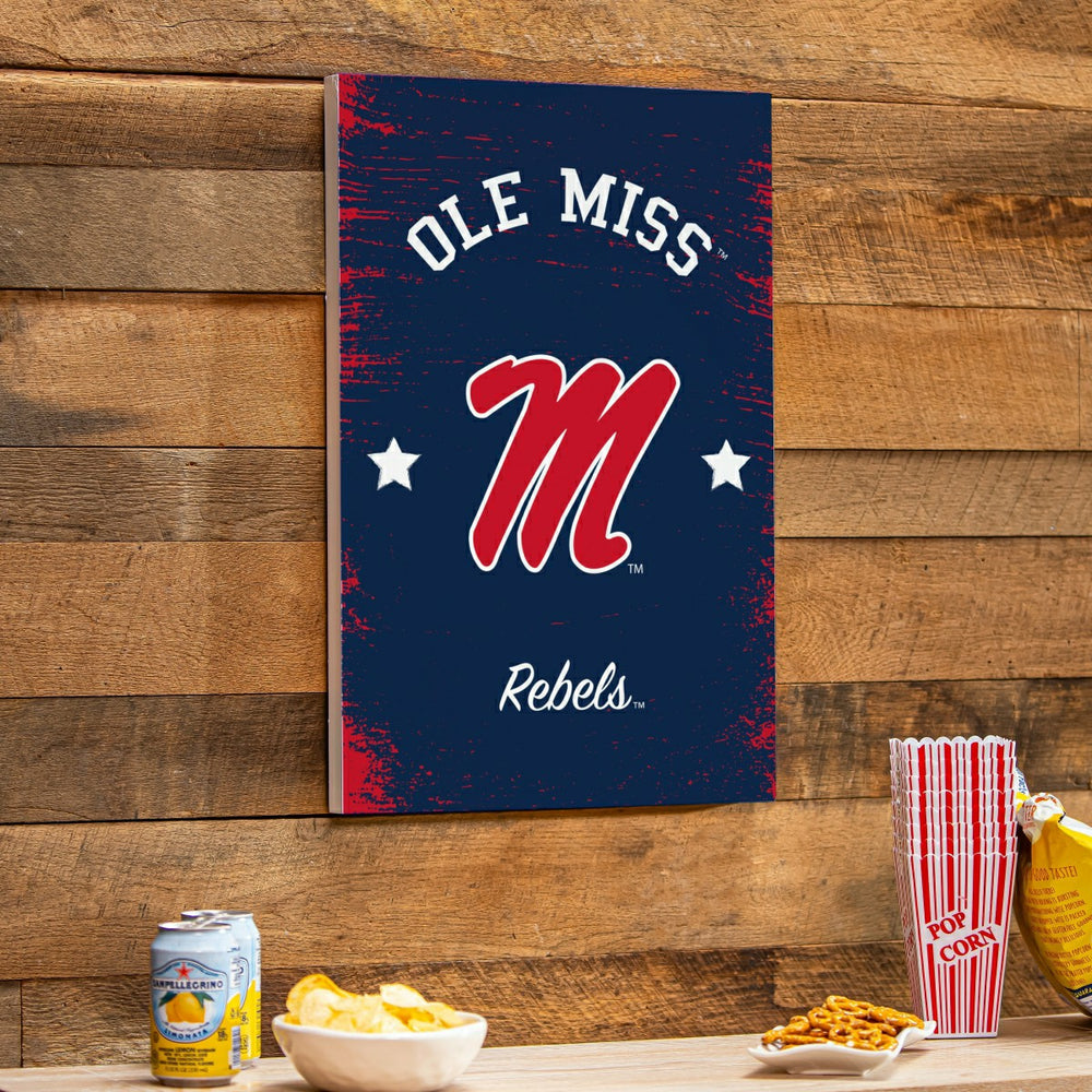 University of Mississippi Wood Wall Sign, 16x24 - Collegiate Home