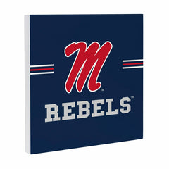 University of Mississippi Wood Wall Sign, 12x12 - Collegiate Home