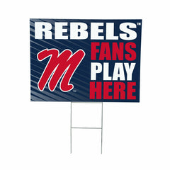 University of Mississippi Coroplast Yard Sign "Fans Play Here" - Collegiate Home
