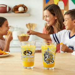 University of Missouri 16oz Glass pint, Set of 2 - Collegiate Home