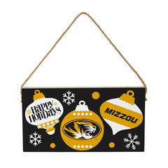 University of Missouri Holiday Wood Wall Sign, 6x11 - Collegiate Home