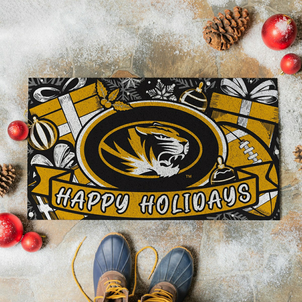University of Missouri Holiday PVC Mat, 28"x16" - Collegiate