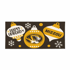 University of Missouri Holiday Flocked Coir Sassafras Switch Mat, 22"x - Collegiate