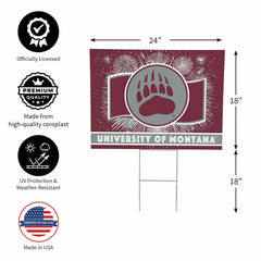 University of Montana Yard Sign, Patriotic - Collegiate Home