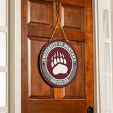 University of Montana Round Door Décor with Hanging Rope, 18x18 - Collegiate Home