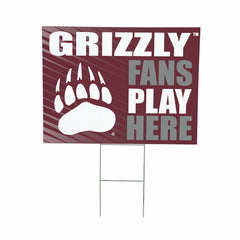 University of Montana Coroplast Yard Sign "Fans Play Here" - Collegiate Home