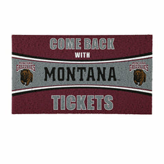 28" x 16" PVC Trapper Mat, Come Back with Tickets, University of Monta - Collegiate