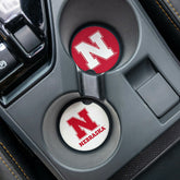University of Nebraska Car Coaster Set, 2pc - Collegiate Home