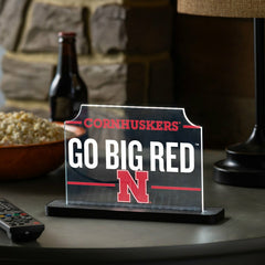 University of Nebraska College Rectangle Desklite LED Decor - Collegiate Home