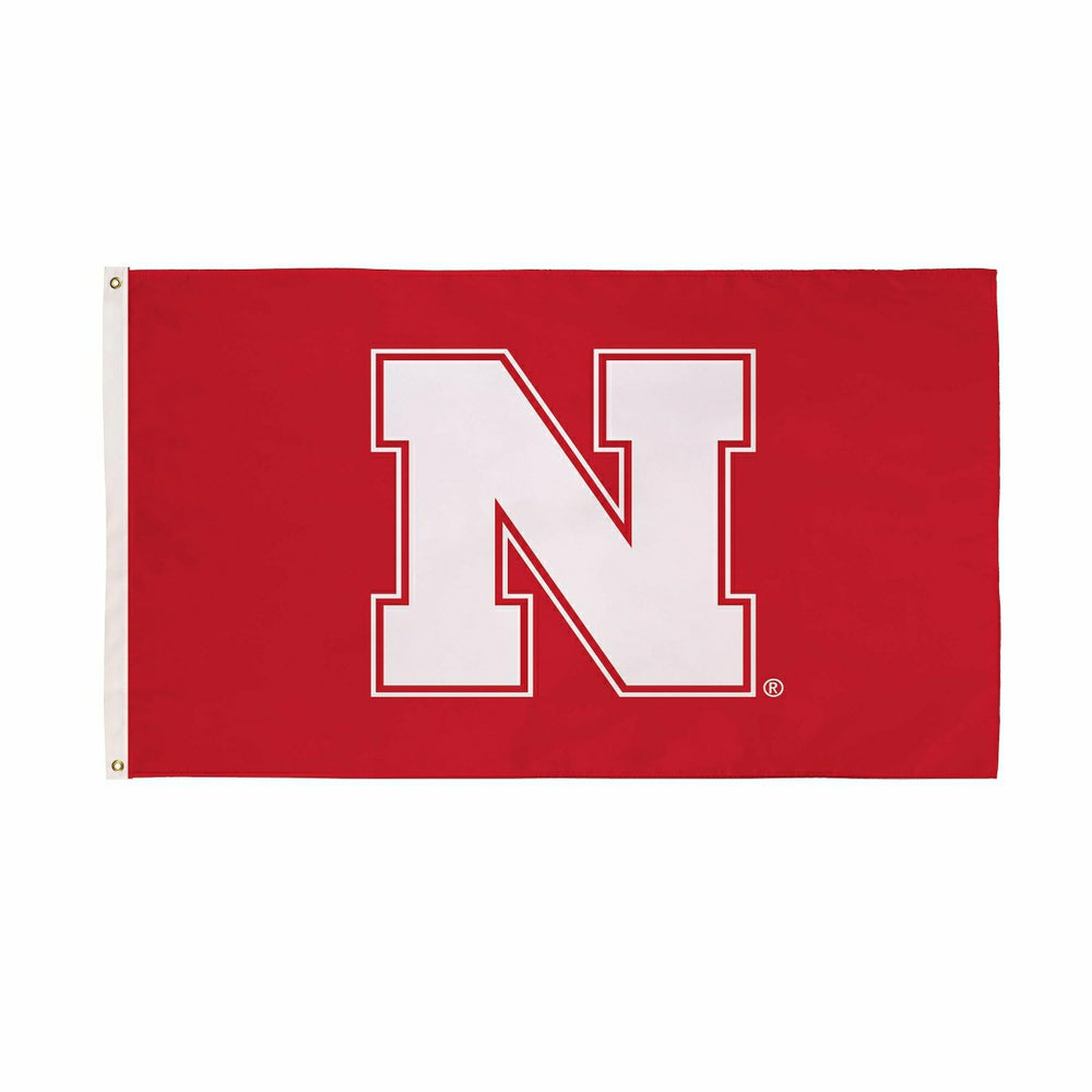 University of Nebraska Single Sided Estate Flag with 2 Grommets, 3'x5' - Collegiate Home