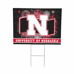 University of Nebraska Yard Sign, Patriotic - Collegiate Home