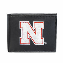 University of Nebraska Black Bi-Fold Embroidered Wallet - Collegiate Home