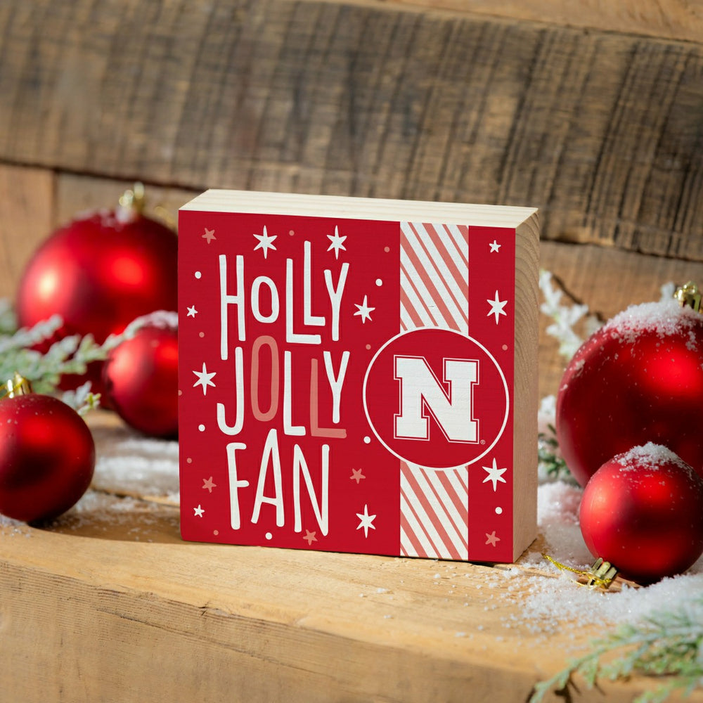 University of Nebraska Block, Holiday, 6x6 - Collegiate Home
