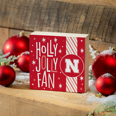 University of Nebraska Block, Holiday, 6x6 - Collegiate Home