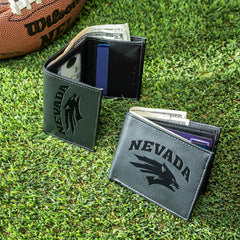 University of Nevada, Reno, Bi-Fold and Tri-Fold Wallet Gift Set, Blac - Collegiate Home