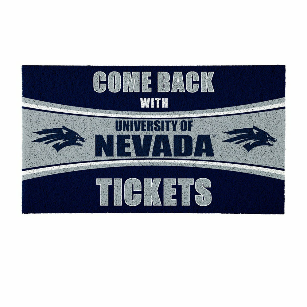 28" x 16" PVC Trapper Mat, Come Back with Tickets, University of Nevad - Collegiate