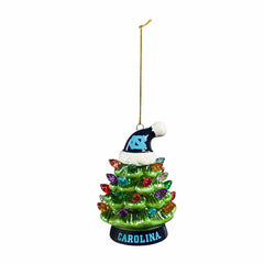 4" LED Ceramic Christmas Tree Ornament with Team Santa Hat, University - Collegiate Home