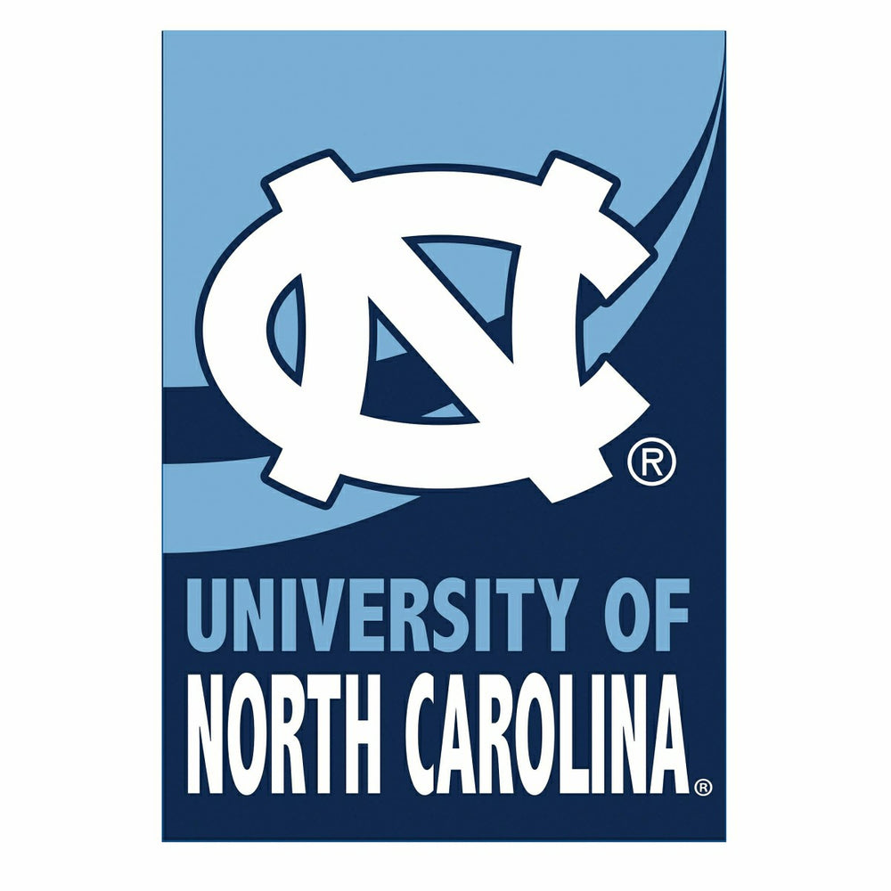 University of North Carolina Burlap Flag House Size - Collegiate Home