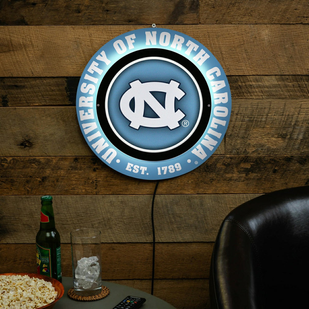 University of North Carolina, Metal Lite, Round - Collegiate