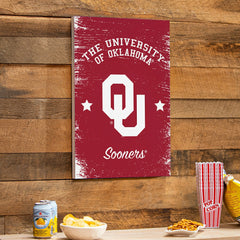 University of Oklahoma Wood Wall Sign, 16x24 - Collegiate Home