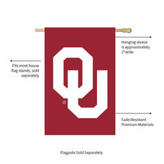 University of Oklahoma Applique House Flag - Collegiate Home