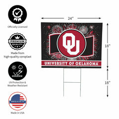University of Oklahoma Yard Sign, Patriotic - Collegiate Home