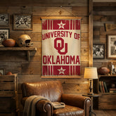 University of Oklahoma, Canvas Wall Tapestry, Medium, 36x24 - Collegiate Home