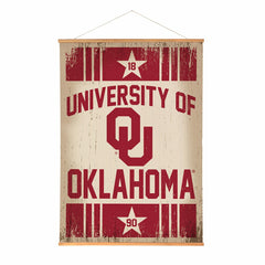 University of Oklahoma, Canvas Wall Tapestry, Large, 54x36 - Collegiate Home