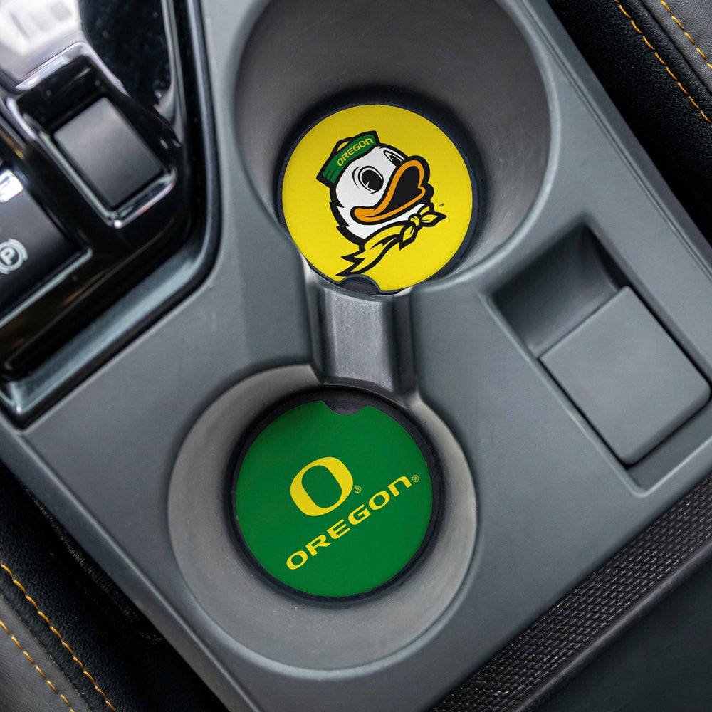 University of Oregon Car Coaster Set, 2pc - Collegiate Home