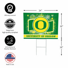 University of Oregon Yard Sign, Patriotic - Collegiate Home