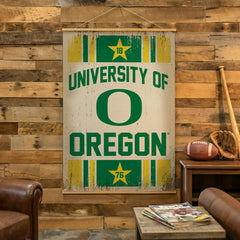 University of Oregon, Canvas Wall Tapestry, Large, 54x36 - Collegiate Home