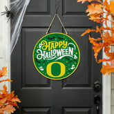 University of Oregon Halloween Round Door Décor with Hanging Rope, 18x - Collegiate Home