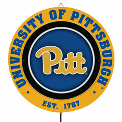 University of Pittsburgh, Metal Lite, Round - Collegiate