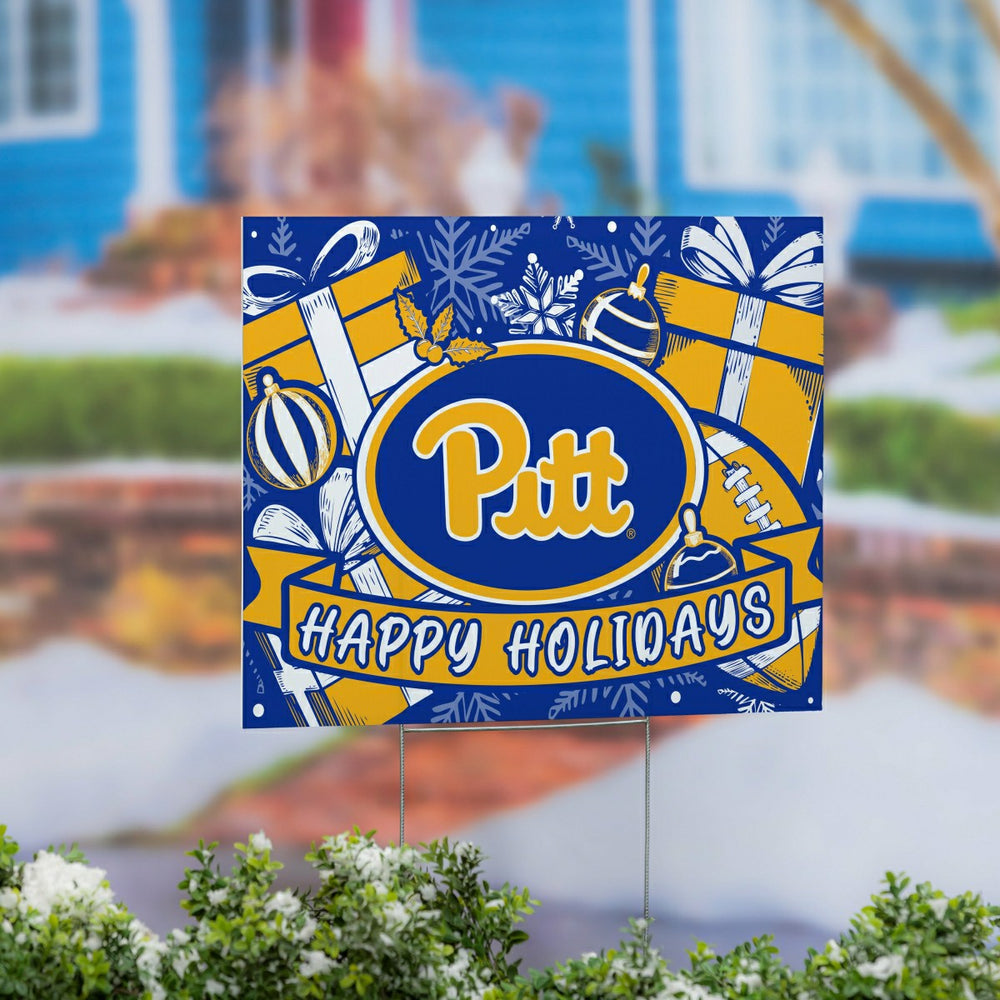 University of Pittsburgh Yard Sign, Holiday - Collegiate Home