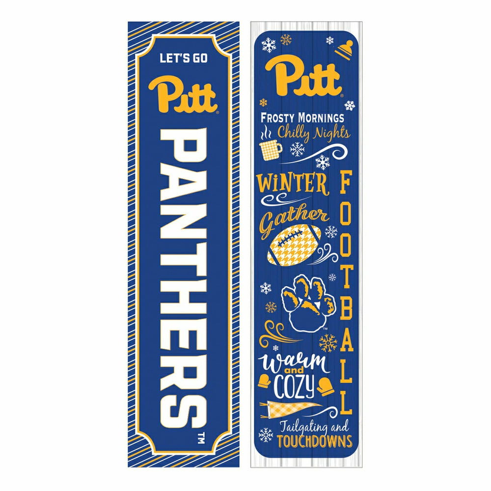 46" Double Sided Leaner, University of Pittsburgh, Winter Seasonal - Collegiate Home