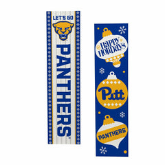 47" Double Sided Leaner, University of Pittsburgh, Christmas - Collegiate Home