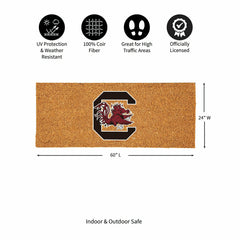 University of South Carolina Extra Large Full Color Coir Mat, 60"x24" - Collegiate