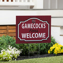 University of South Carolina Coroplast Yard Sign, "Fans Welcome" - Collegiate Home