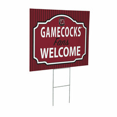 University of South Carolina Coroplast Yard Sign, "Fans Welcome" - Collegiate Home