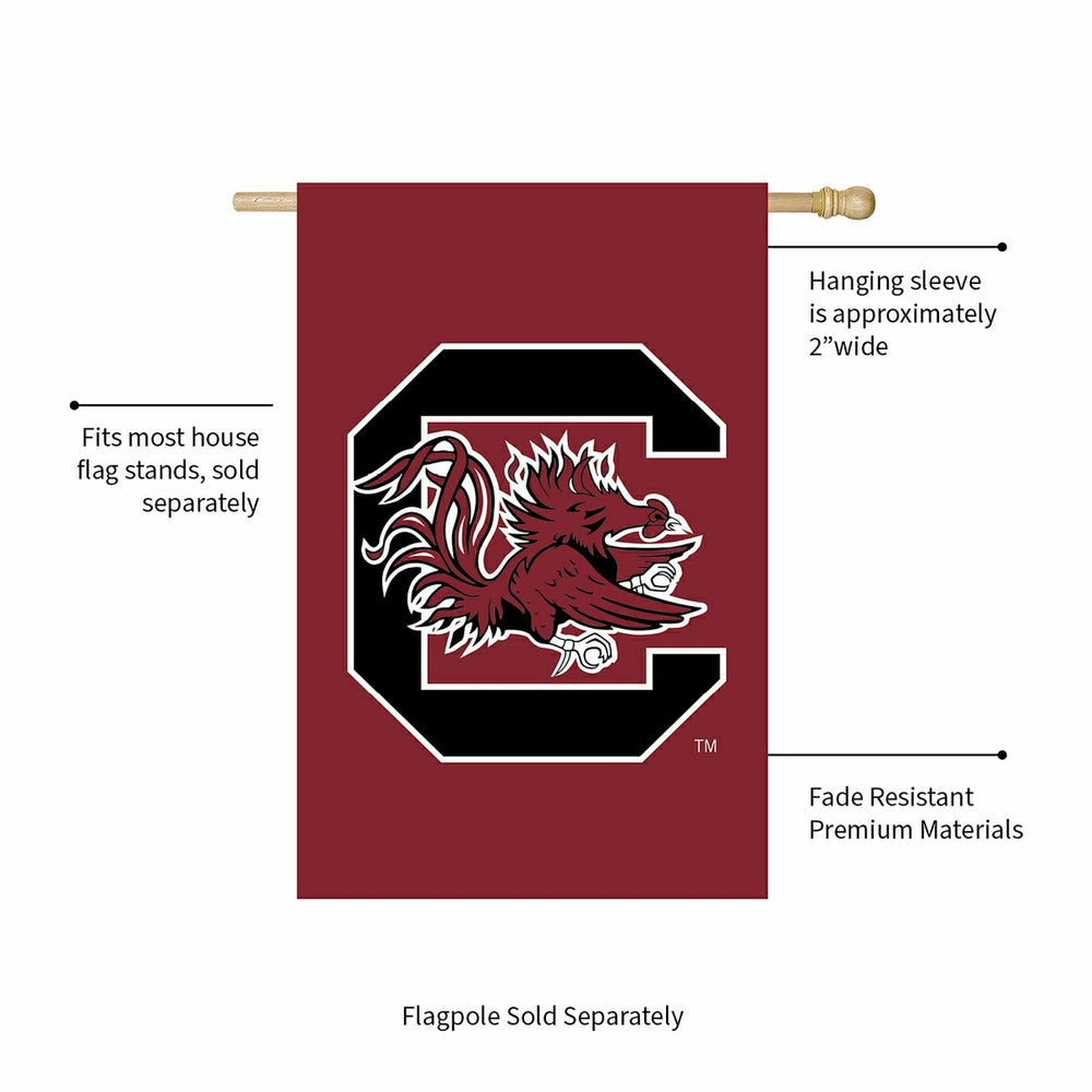 University of South Carolina Applique House Flag - Collegiate Home