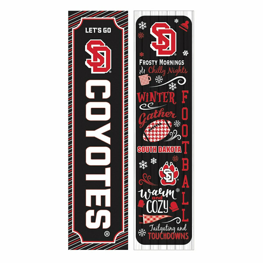 46" Double Sided Leaner, University of South Dakota, Winter Seasonal - Collegiate Home
