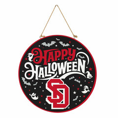 University of South Dakota Halloween Round Door Décor with Hanging Rop - Collegiate Home