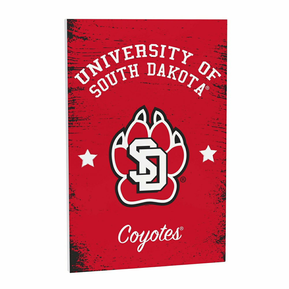 University of South Dakota Wood Wall Sign, 16x24 - Collegiate Home