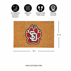 University of South Dakota Large Full Color Coir Mat, 36"x24" - Collegiate