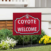 University of South Dakota Coroplast Yard Sign, "Fans Welcome" - Collegiate Home