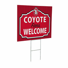 University of South Dakota Coroplast Yard Sign, "Fans Welcome" - Collegiate Home