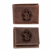 University of South Dakota, Bi-Fold and Tri-Fold Wallet Gift Set, Brow - Collegiate Home