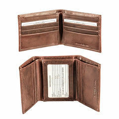 University of South Dakota, Bi-Fold and Tri-Fold Wallet Gift Set, Brow - Collegiate Home