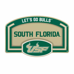 University of South Florida USA Embossed Steel Wall Sign, 11" x 17" - Collegiate Home